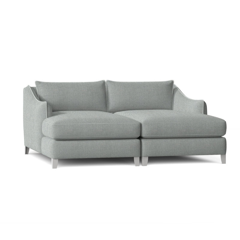 Monterey Double Chaise Lounge with Cushions, Light Grey Linen 6032-010