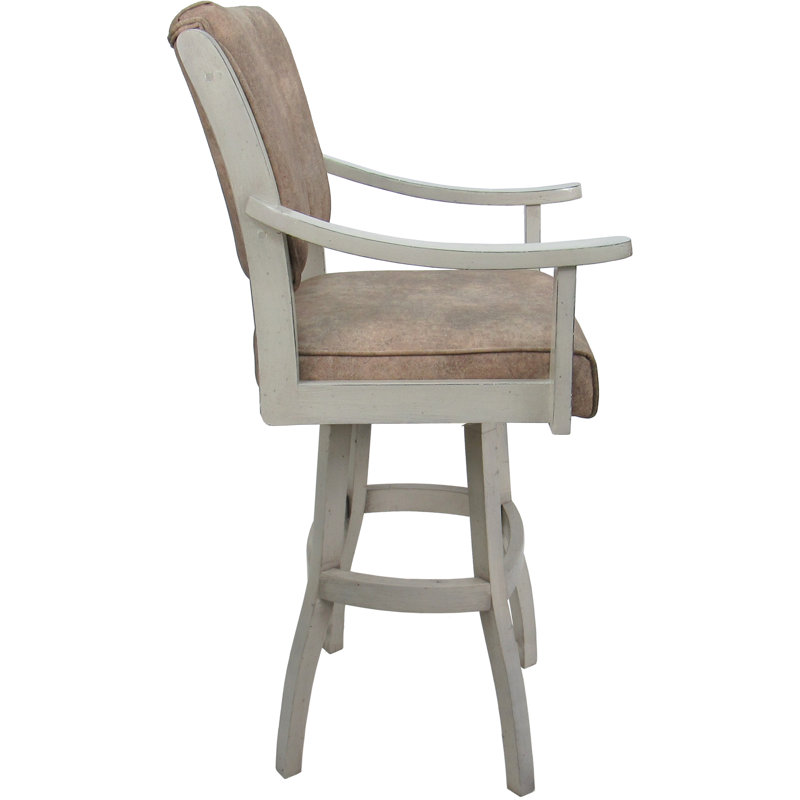 Très grand tabouret de bar en bois massif - Limité , Crème, Tabouret de bar (siège d’une hauteur de 30 po)