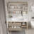 Minimalist cream style bathroom cabinet