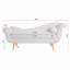 Chaise longue avec accoudoirs à volutes