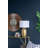 Round Aluminum Table Lamp With Fabric Shade