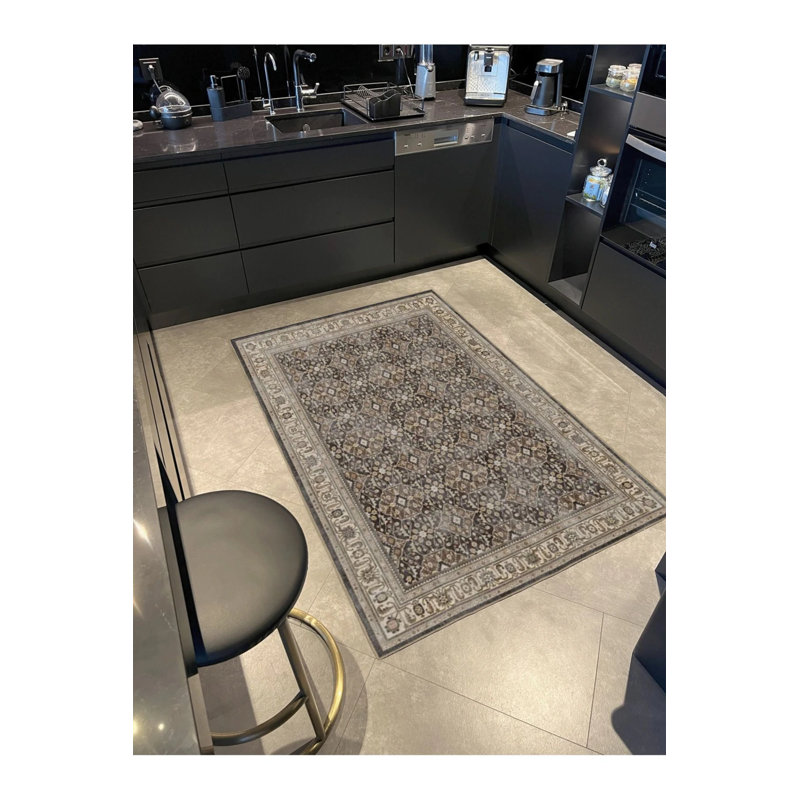 Modern Colorful Woven Floor Carpet, Round 5'