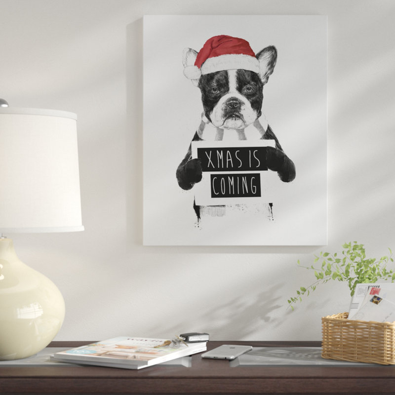 « xmas is bientôt », reproduction, Toile tendue, H 20 po x l 16 po x P 0,75 po