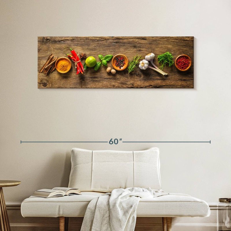 «Flavourful Spices and Herbs», reproduction sur toile tendue, H 48 po x l 16 po x P 1,25 po