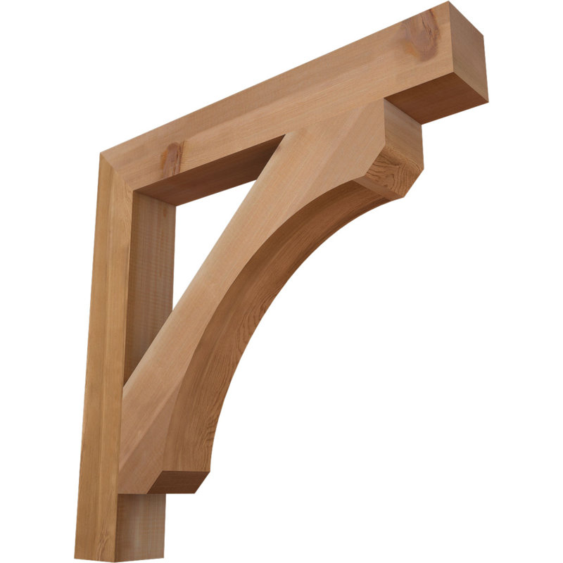 Support en bois rustique Legacy Block, Cèdre rouge, Lisse, H 28 po x l 3,5 po x P 28 po