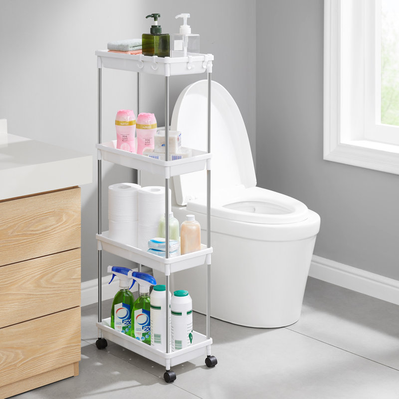 39.37cm H x 7.874cm W Utility Cart, White