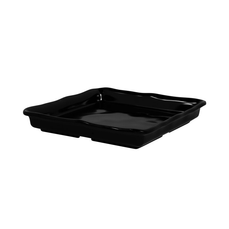 Plateau en mélamine biologique, Noir, H 1,5 po x l 10 po x P 10 po