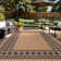 Modern Easy Jute Rug Machine Washable Geometric Bordered Indoor Outdoor Carpet with Non-Slip Backing, Non-Shedding Floor Cover for Backyard, Bedroom, Patio