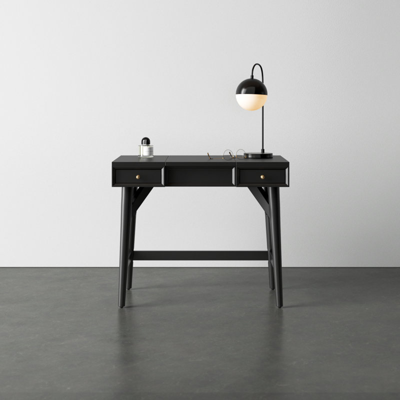 Williams Vanity with Mirror, Black