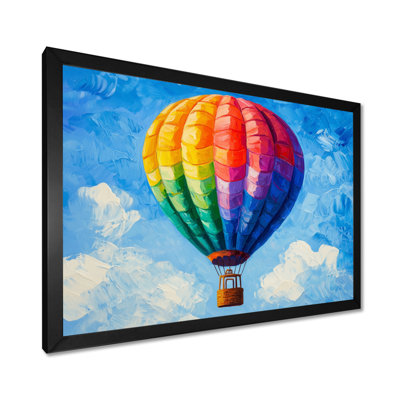 Hot Air Balloon Rainbow Flight - Hot Air Balloon Wall Décor