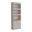 Ensemble de bureau 2 pièces, bibliothèque Dozan + bureau Aramis, gris clair