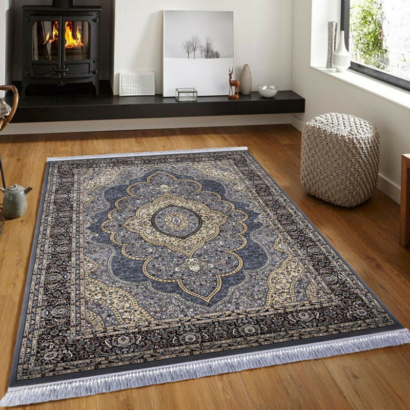 Altagore Hand Woven Grey Indoor Rug, Rectangle 60 x 110cm