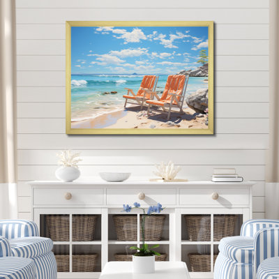 «Beach Sunkissed Sands III», reproduction sur toile encadrée