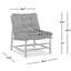 Fauteuil d'appoint Mid-Century moderne en cuir 26,5 po Oxford