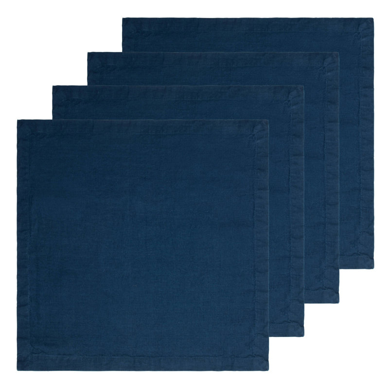 Linen Square Napkin, Navy