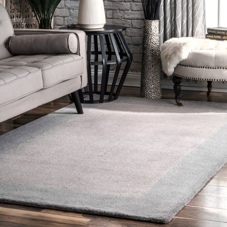 Tapis en laine touffeté à la main gris Tadlock