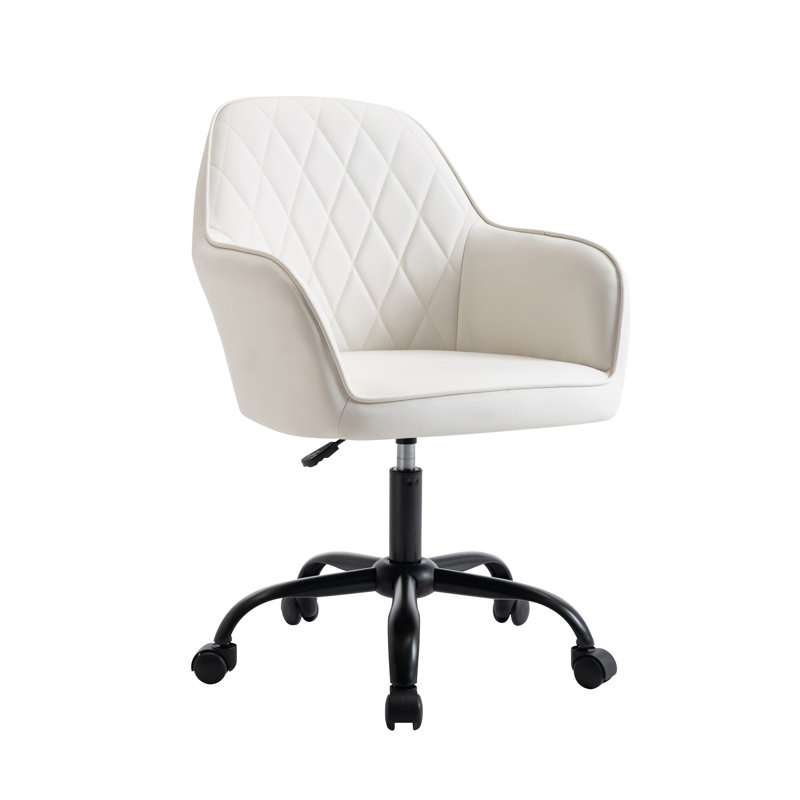 Chaise de bureau Azen, Blanc cassé