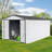 Metal Garden Sheds 10Ftx12ft Outdoor Storage Sheds White+Grey-123375710-123375705
