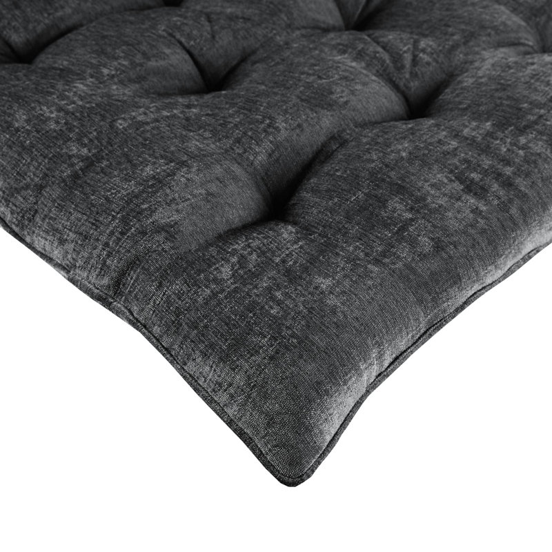 Coussin de sol en chenille de polyester pour chaise longue, 69 x 188 cm, couleur anthracite, capitonné, avec housse de voyage.