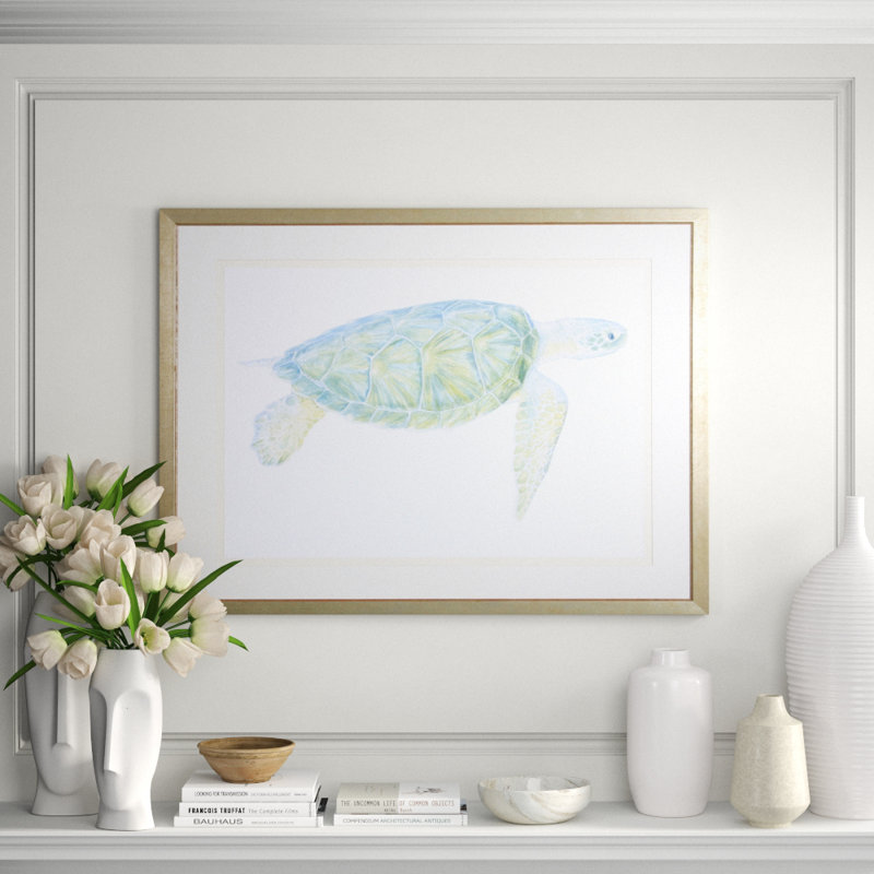 Tranquil Sea Turtle I Print by Meagher