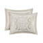 Housse de couette 100 % coton taupe avec un motif chenille séduisant, taille queen/full.