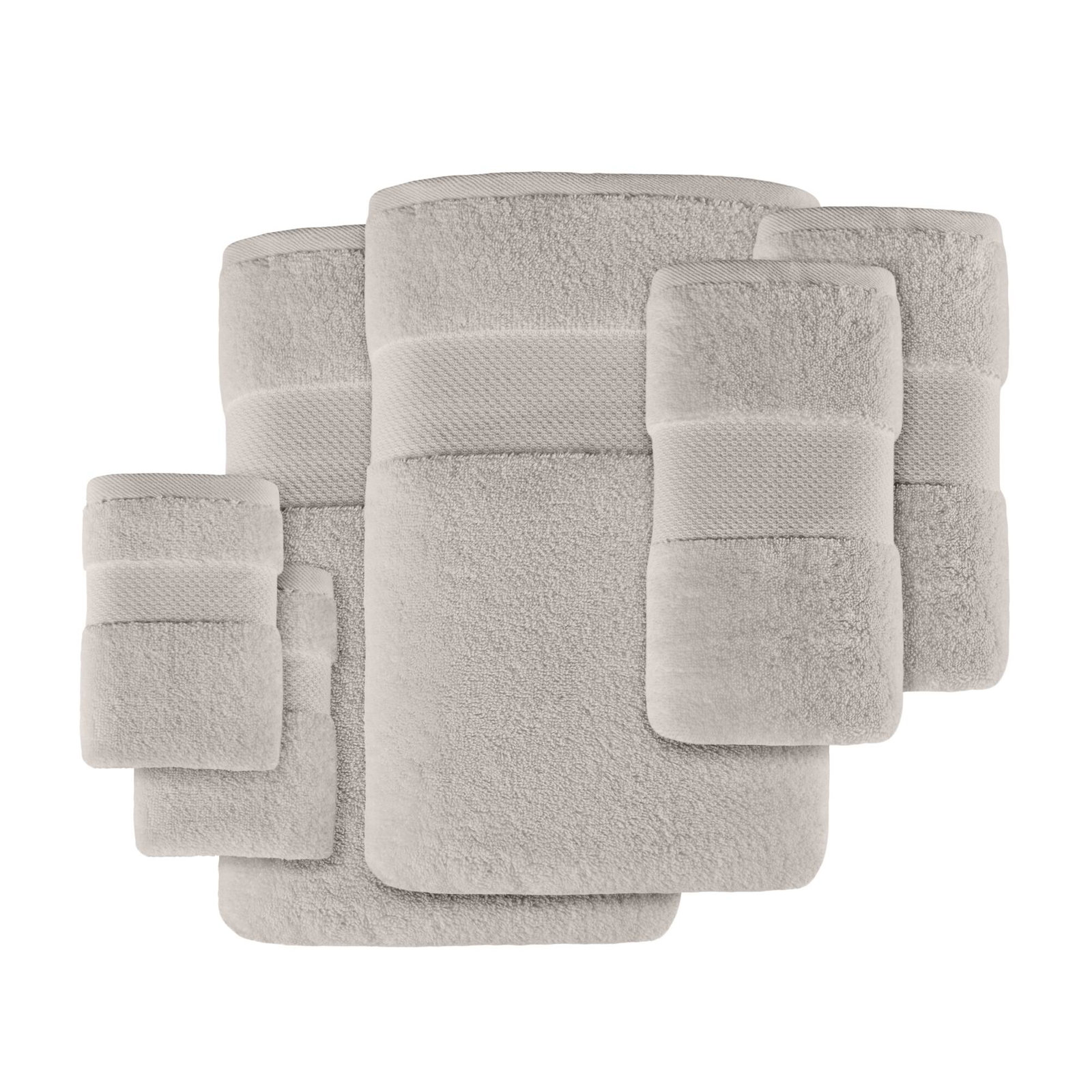 Turkish Cotton Quick-Dry Towel Set, Taupe, 6 Piece Towel Set