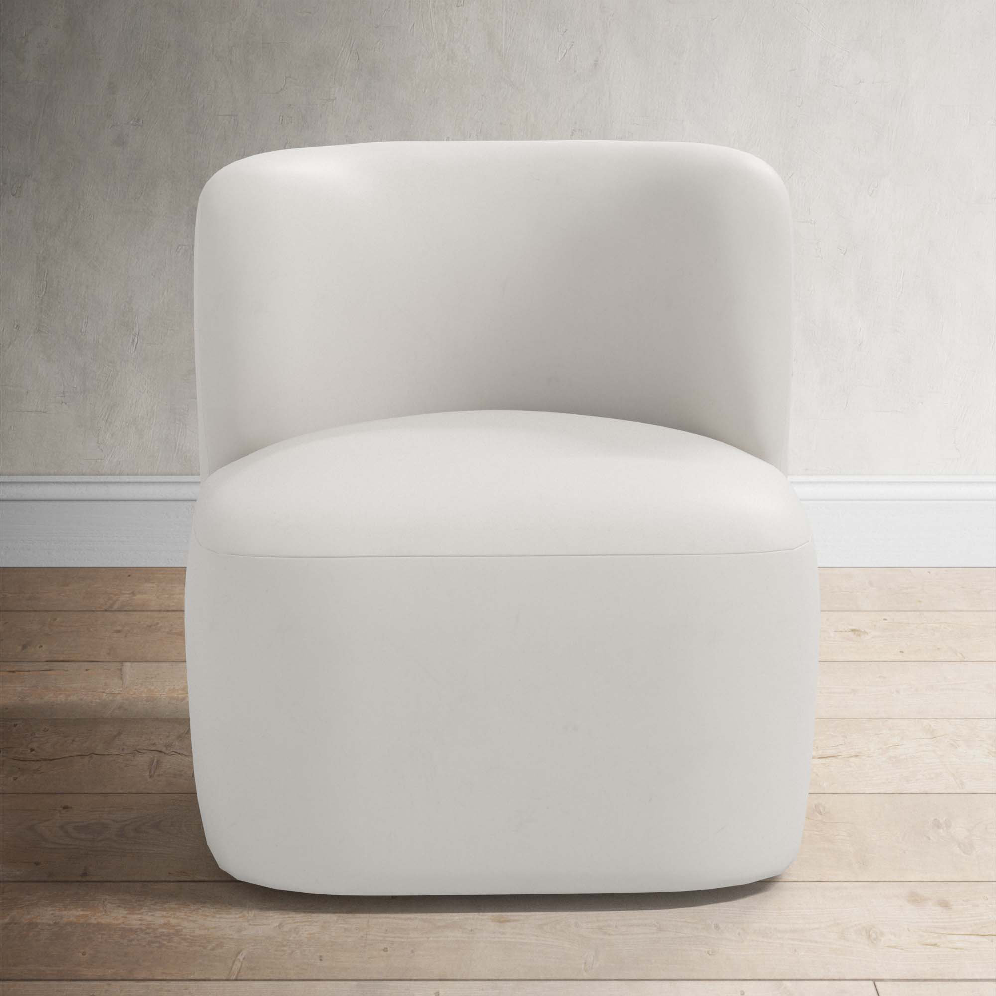 Mariza Upholstered Swivel Accent Chair, Bella Light Gray Performance Velvet