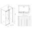  U Shape Framless Shower Enclosure - Sliding Door & 2x Side Screen - 8mm Safety Clear Glass (1150 x 1000mm)