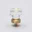 1" Square Clear Glass Knob