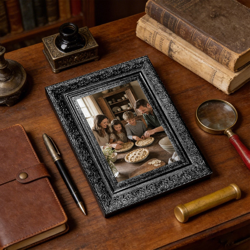 Cadre photo 3 pièces 5 "x 7" noir pour table de salon, Black, 3, 5" W x 7" H