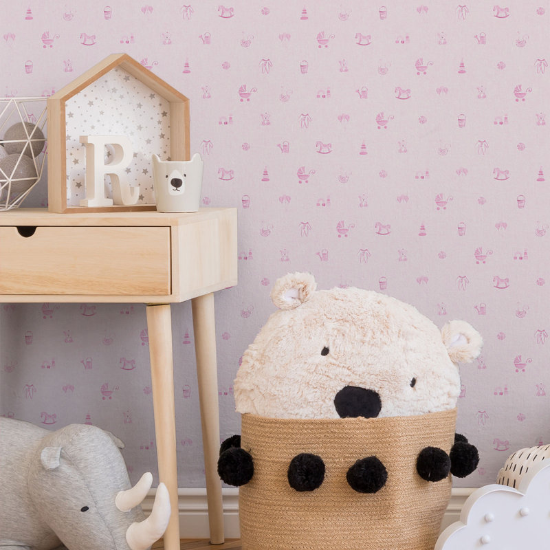 Early 10.05m x 53cm Matte Wallpaper Roll, Pink