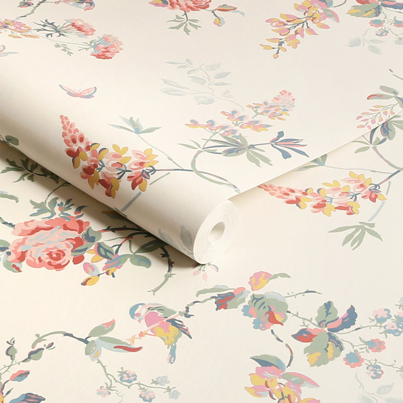 Vassaux oiseaux et roses été, Beige