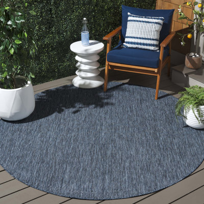 Tapis d'intérieur / extérieur bleu marine Beach House 260