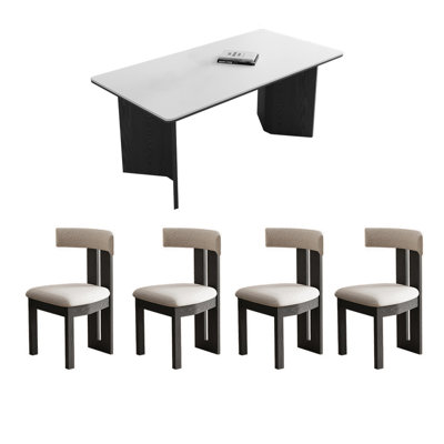 Dirck 4 - Person Double Pedestal Dining Set