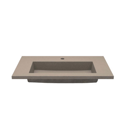 Capistrano 36.5" Concrete Bathroom Vanity Top with Sink