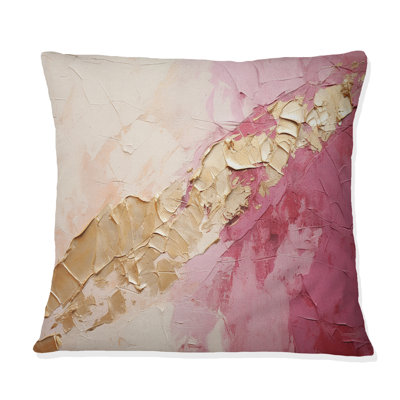 Coussin décoratif rose en or rose