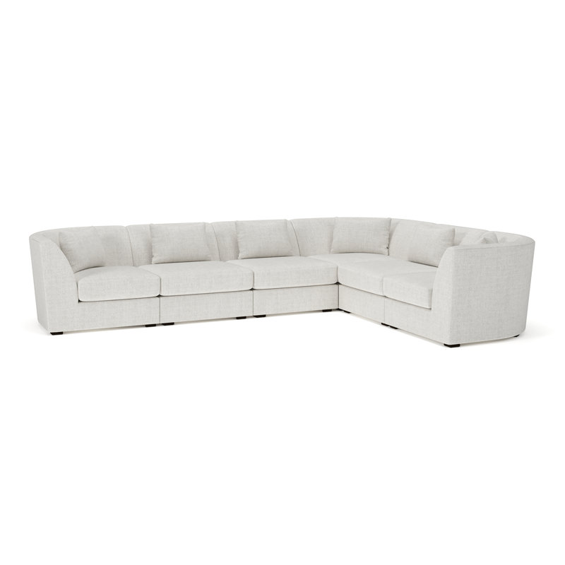 Krista Modular Sectional, Monique Oyster Textured Chenille