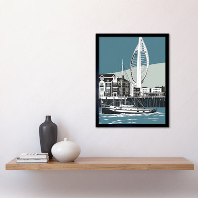 Loremarie Portsmouth Historic Dockyard With Spinnaker Tower - Single Picture Frame Print