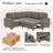 5 Seat Reversible L Shaped Sleeper Sofa