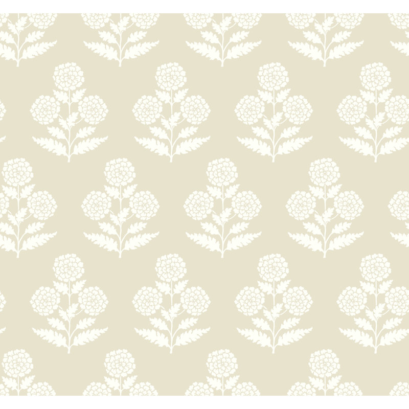 Papier peint Souci Beige Marigolds, Beige
