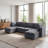 Modular Convertible Sofa with Full-Seat Storage