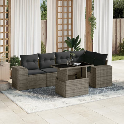 Ensemble de canapé de jardin Vidaxl gris