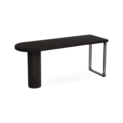 Modern and simple black solid wood study desk