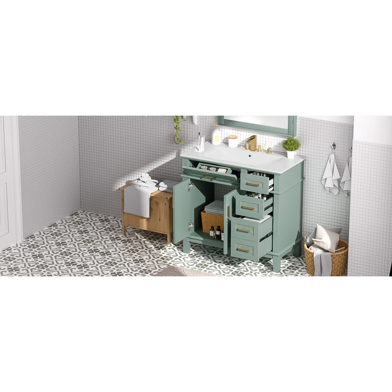 Meuble-lavabo moderne 36 "avec lavabo en céramique
