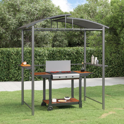 6.89 Ft. W x 3.74 Ft. D Steel Grill Gazebo Gazebo