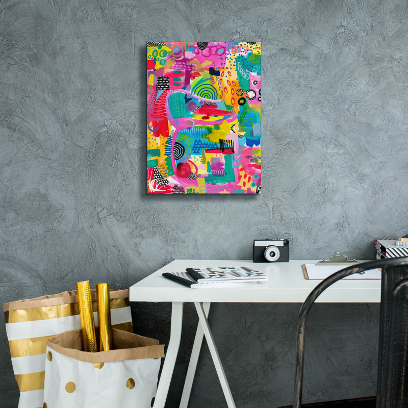 «Bubblegum Crush» par Hello Angel, art mural sur toile, H 16 po x l 12 po x P 0,75 po