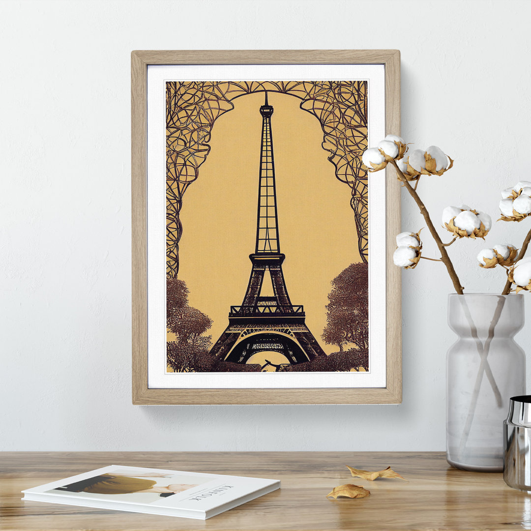 XV1022-786X Art Nouveau Eiffel Tower - Single Picture Frame Print
