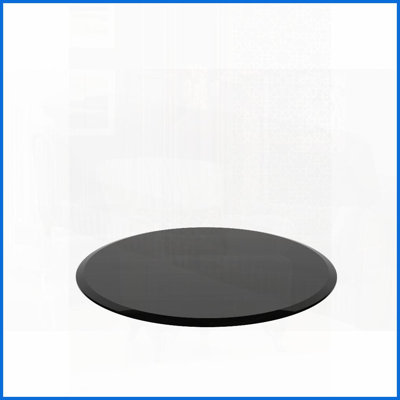 Plateau de table basse en verre trempé de 36 pouces - Bord biseauté épais de 1/2 po, facile à nettoyer et durable pour le salon / bureau