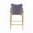 Velvet Fabric Stools with Golden Legs and Footrests-218567422