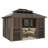12 ft. W x 10 ft. D Outdoor Sunroom Gazebo – All-Season Aluminum Solarium with Ventilated PC Double Roof, Sliding Doors, and Adjustable Screen Windows for Patio, Deck & Hot Tub